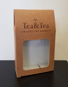 pudełko na herbatę z logo