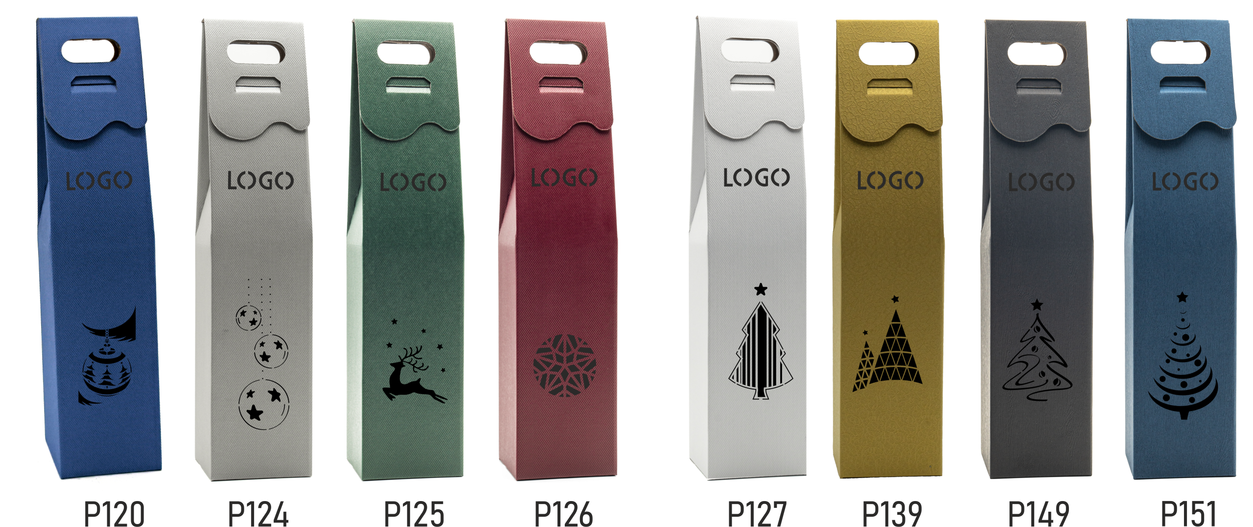 2025 świąteczne pudełko na wino z logo