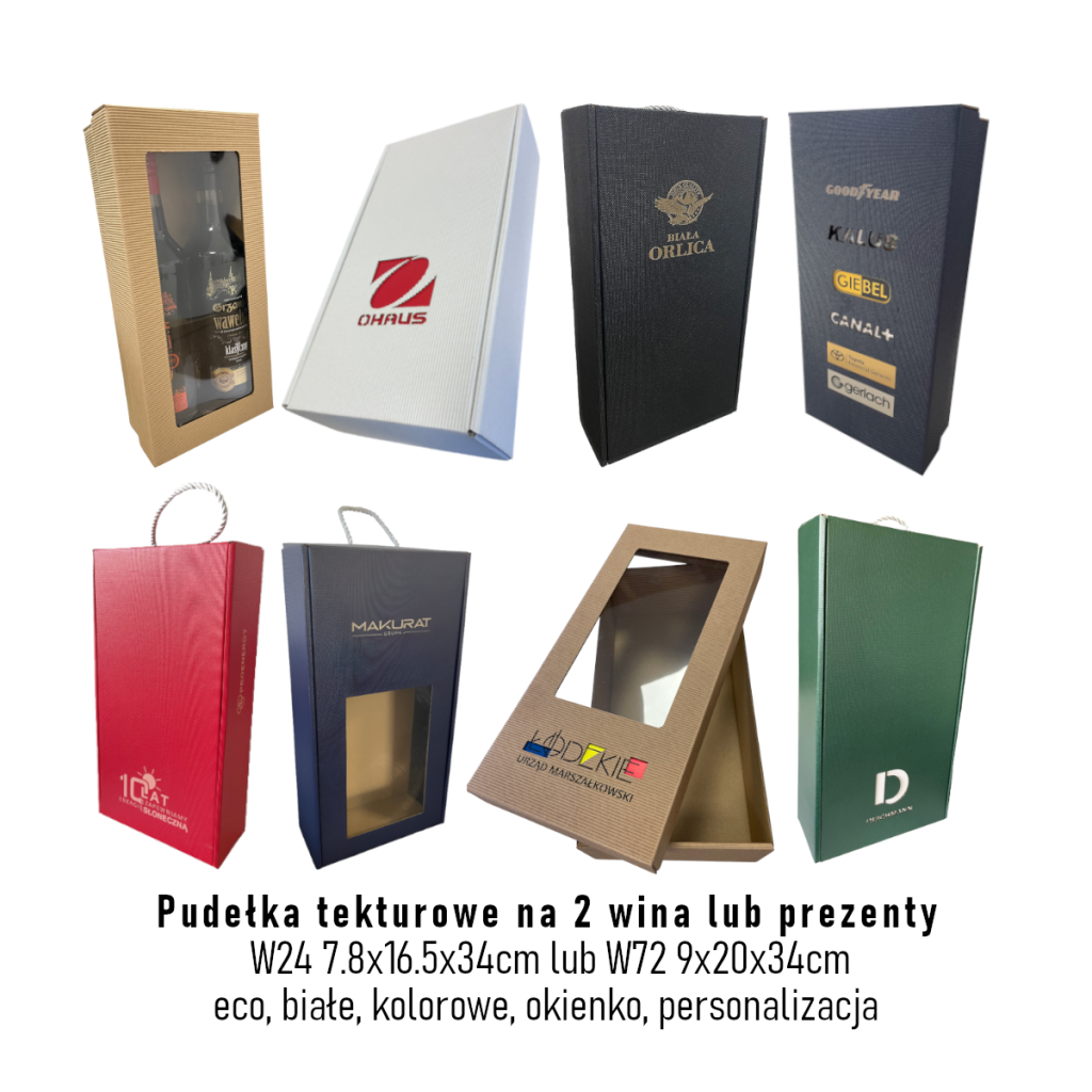 Pudełko tekturowe na 2 wina lub prezenty