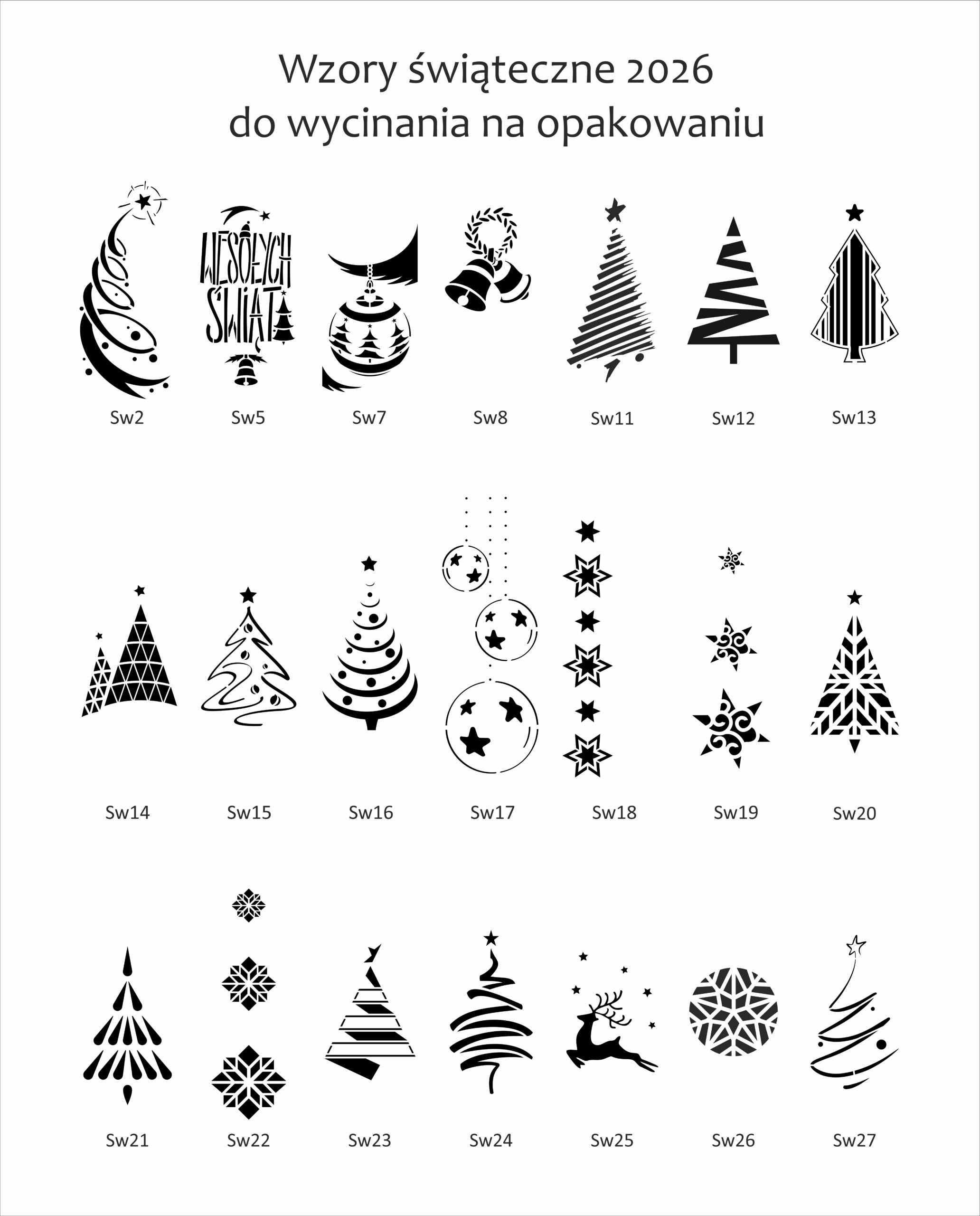 świąteczne wzory do wycinania