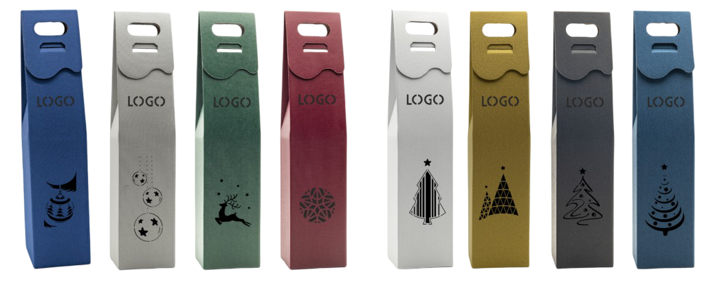 świąteczne pudełko na wino