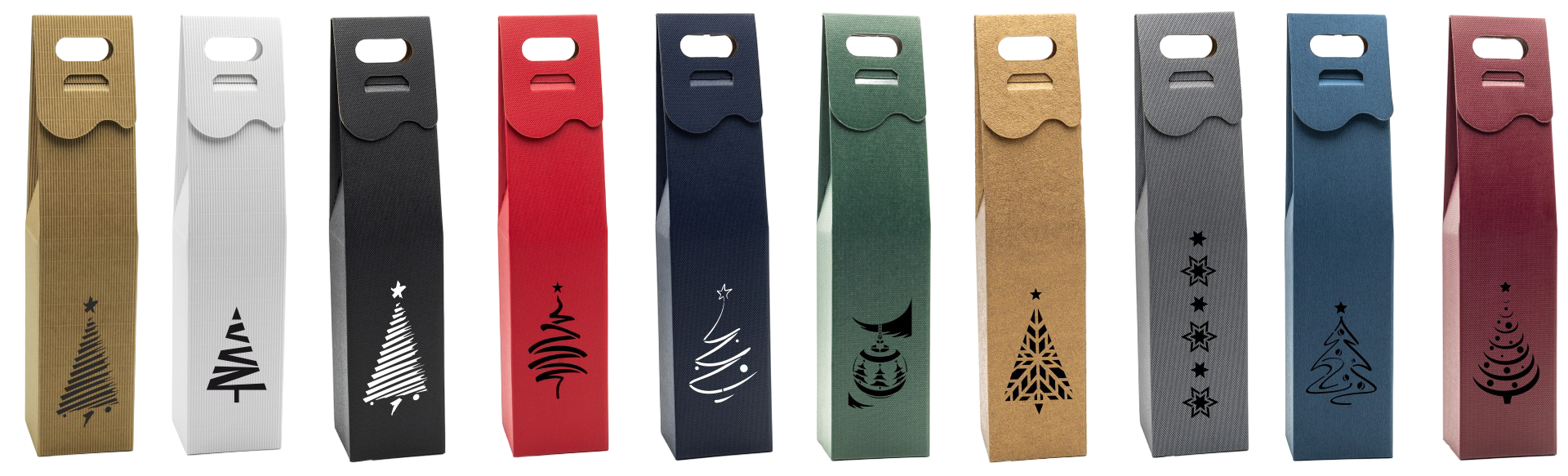 świąteczne pudełko na wino